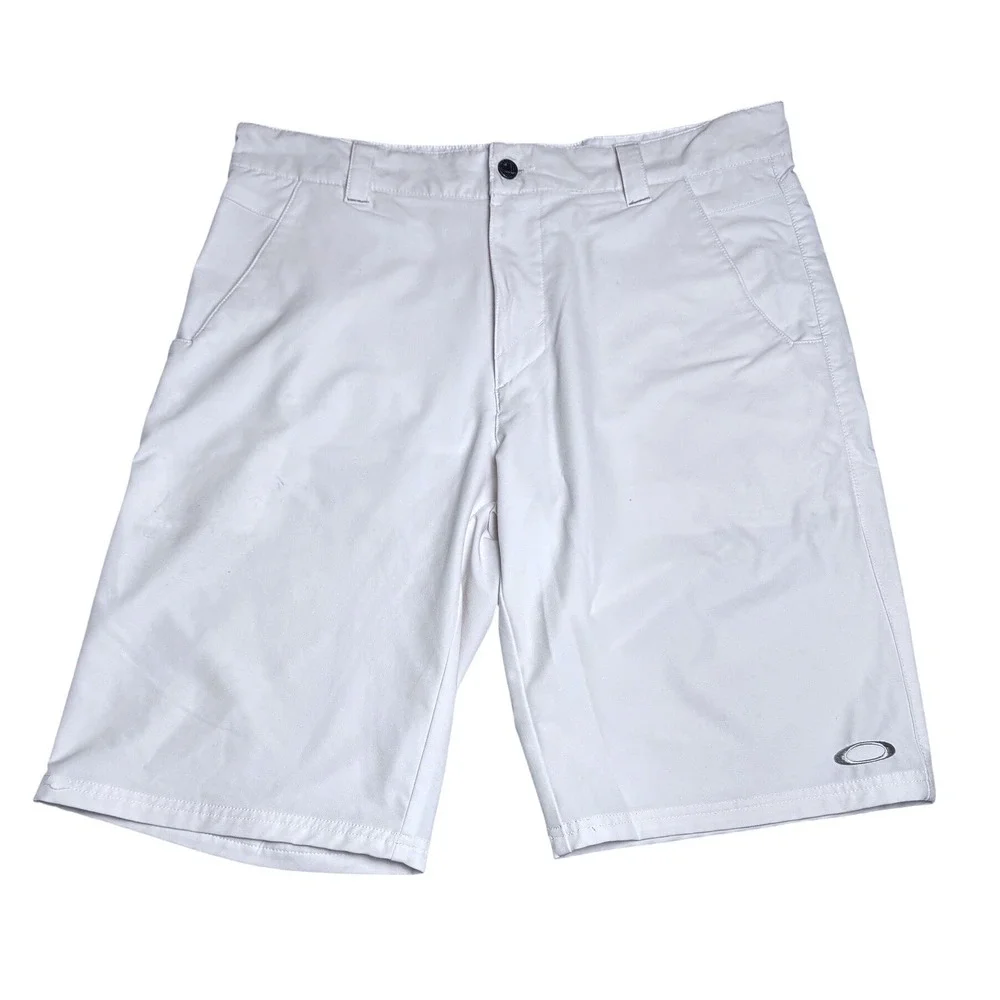 Oakley Mens Golf Shorts‎ Off-White Cream Performance Athletic Size 34W RN96548